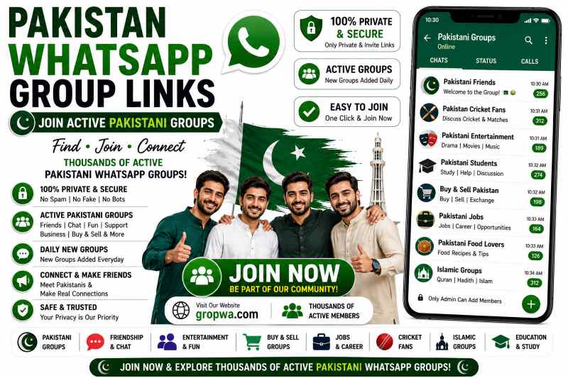 Pakistan WhatsApp Group Links – Join Active Pakistani Groups - gropwa.com
