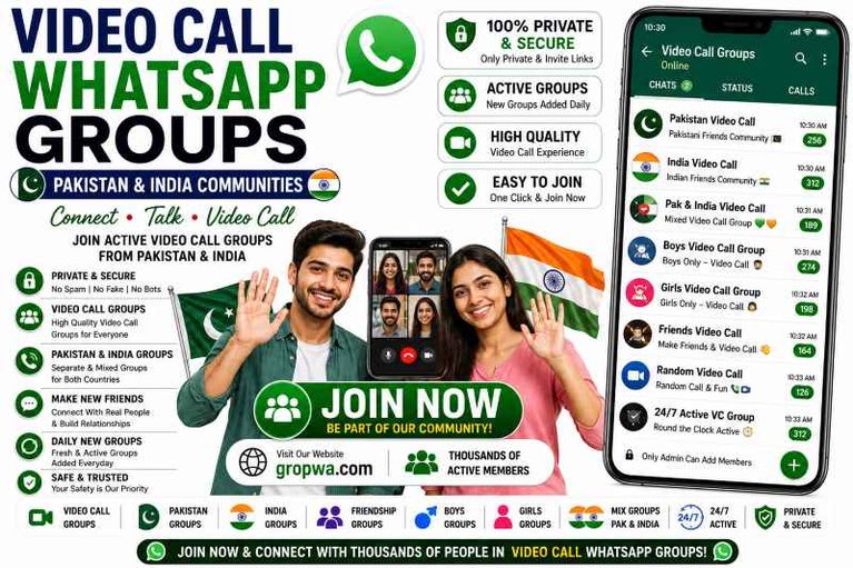 Video Call WhatsApp Groups – Pakistan & India Communities - gropwa.com